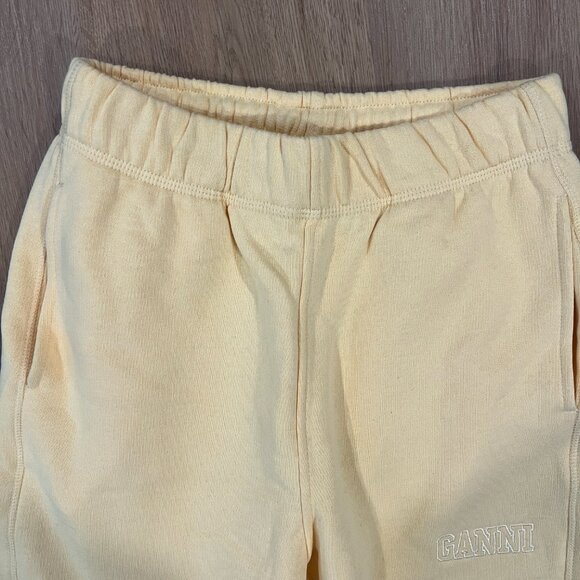NWT Ganni Butter Yellow Anise Flower Sweatpants Size XXS - Picture 3 of 7